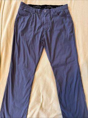 Eddie Bauer Men's Slate Blue hiking utility performance stretch nylon  Pants